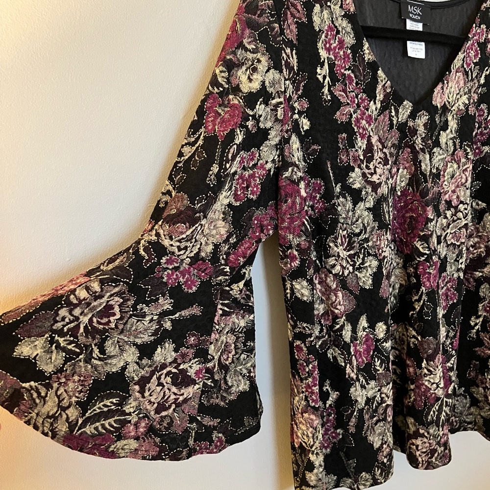MSK Women blouse with bell sleeves size 1X - Picture 4 of 9